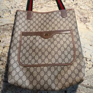 Gucci Vintage Monogram Supreme Web Sherry Line Coated Canvas Tote